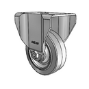 3.5"x1.25" Performa Delrin Bearing Rigid Caster with 2.6875"x3.625" Plate