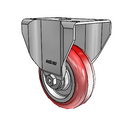 3.5"x1.25" HI-TECH Delrin Bearing Rigid Caster with 2.6875"x3.625" Plate