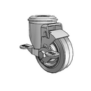 3.5"x1.25" Performa Delrin Bearing Side-Lock Caster with 1/2" Hollow Rivet