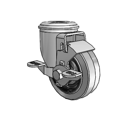 3.5"x1.25" Conductive Performa Side-Lock Caster with 1/2" Hollow Rivet