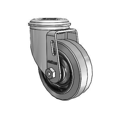 3.5"x1.25" Conductive Performa Caster with 1/2" Hollow Rivet