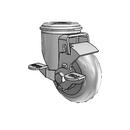 3.5"x1.3125" Performa Ball Bearing Side-Lock Caster with 1/2" Hollow Rivet