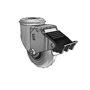 3.5"x1.3125" Conductive Performa Caster with Total Lock and 1/2" Hollow Rivet