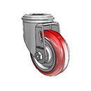 3.5"x1.25" HI-TECH Ball Bearing Caster with 1/2" Hollow Rivet