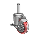 3.5"x1.25" HI-TECH Delrin Bearing Side-Lock Caster with 7/16"x1-1/2" Grip Ring
