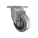 3.5"x1.25" Conductive Performa Caster with 2.5"x3.625" Plate
