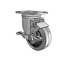 3.5"x1.25" Conductive Performa Side-Lock Caster with 2.5"x3.625" Plate