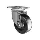 3.5"x1.25" Polyolefin Ball Bearing Caster with 2.5"x3.625" Plate