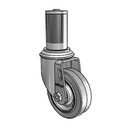3.5"x1.25" Performa Ball Bearing Caster with 1-1/2" to 1-9/16" Inside Dia. Round Tubing Expanding Adapter (MTG46)
