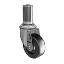 3.5"x1.25" Polyolefin Delrin Bearing Caster with 1-3/8" to 1-7/16" Inside Dia. Round Tubing Expanding Adapter (MTG45)