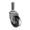 3.5"x1.25" Polyolefin Delrin Bearing Caster with 7/8" to 15/16" Inside Dia. Square Tubing Expanding Adapter (MTG51)