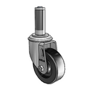 3.5"x1.25" Polyolefin Delrin Bearing Caster with 1" to 1-1/16" Inside Dia. Square Tubing Expanding Adapter (MTG52)
