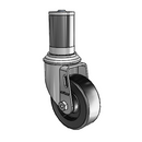 3.5"x1.25" Polyolefin Ball Bearing Caster with 1-5/8" to 1-11/16" Inside Dia. Round Tubing Expanding Adapter (MTG47)