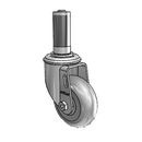 3.5"x1.3125" Performa Ball Bearing Caster with 1-1/8" to 1-3/16" Inside Dia. Round Tubing Expanding Adapter (MTG43)