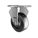 Stainless 3.5"x1.25" Polyolefin Delrin Bearing Rigid Caster with 2.5"x3.625" Plate