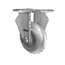 Stainless 3.5"x1.3125" Performa Delrin Bearing Rigid Caster with 2.5"x3.625" Plate