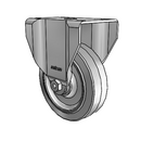 4"x1.25" Performa Delrin Bearing Rigid Caster with 2.6875"x3.625" Plate
