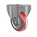 4"x1.25" HI-TECH Delrin Bearing Rigid Caster with 2.6875"x3.625" Plate