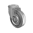 4"x1.25" Performa Ball Bearing Caster with 1/2" Hollow Rivet