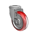 4"x1.25" HI-TECH Delrin Bearing Caster with 1/2" Hollow Rivet