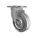 4"x1.25" Performa Delrin Bearing Caster with 2.5"x3.625" Plate