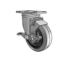 4"x1.25" Conductive Performa Side-Lock Caster with 2.5"x3.625" Plate