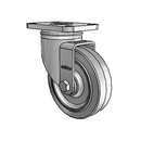 Stainless 4"x1.25" Performa Delrin Bearing Caster with 2.5"x3.625" Plate