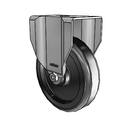 5"x1.25" Polyolefin Delrin Bearing Rigid Caster with 2.6875"x3.625" Plate