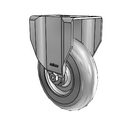 5"x1.3125" Performa Delrin Bearing Rigid Caster with 2.6875"x3.625" Plate
