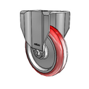 5"x1.25" HI-TECH Delrin Bearing Rigid Caster with 2.6875"x3.625" Plate