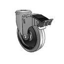 5"x1.25" Conductive Performa Caster with Total Lock and 1/2" Hollow Rivet