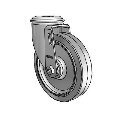 5"x1.25" Performa Ball Bearing Caster with 1/2" Hollow Rivet