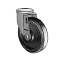 5"x1.25" Polyolefin Delrin Bearing Caster with 1/2" Hollow Rivet