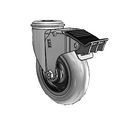 5"x1.3125" Conductive Performa Caster with Total Lock and 1/2" Hollow Rivet