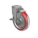 5"x1.25" HI-TECH Ball Bearing Side-Lock Caster with 1/2" Hollow Rivet