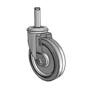 5"x1.25" Performa Delrin Bearing Caster with 7/16"x1-1/2" Grip Ring