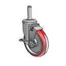 5"x1.25" HI-TECH Delrin Bearing Side-Lock Caster with 7/16"x1-1/2" Grip Ring