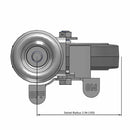 5"x1.25" Side Lock Caster with 1/2" Thread and Performa BB Wheel