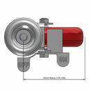 5"x1.25" Side Lock Caster with 1/2" Thread and Poly HI-TECH BB Wheel