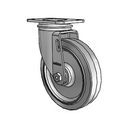 5"x1.25" Performa Delrin Bearing Caster with 2.5"x3.625" Plate