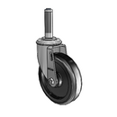 5"x1.25" Polyolefin Delrin Bearing Caster with 3/4" to 13/16" Inside Dia. Round Tubing Expanding Adapter (MTG40)