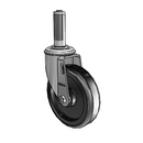 5"x1.25" Polyolefin Delrin Bearing Caster with 7/8" to 15/16" Inside Dia. Round Tubing Expanding Adapter (MTG41)