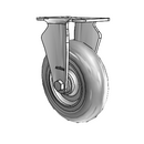 Stainless 5"x1.3125" Performa Delrin Bearing Rigid Caster with 2.5"x3.625" Plate