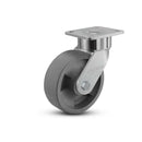 6"x2" USA Ergonomic Swivel Caster with Nylon Wheel and 4"x4.5" Plate