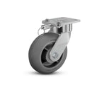 6"x2" USA Ergonomic Swivel Caster with Performance Rubber Donut Wheel and Swivel Lock