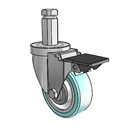3-1/2-33-213MF STEM6 PL Jarvis Swivel Caster