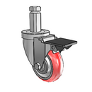 3-1/2-33-213RTR STEM6 PL Jarvis Swivel Caster