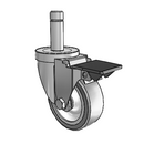3-1/2-34-314GF STEM1 PL GS Jarvis Swivel Caster