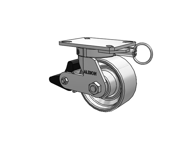 310CA06501SPATPPLBL Albion Swivel Caster