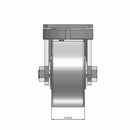 6"x3" Heavy-Duty Kingpinless Swivel Caster with Cast Iron Wheel